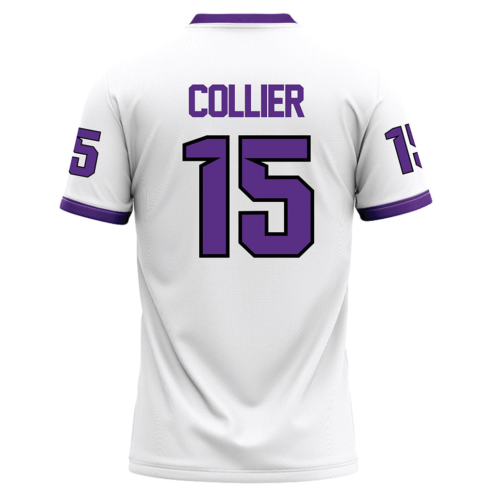 Tarleton State - NCAA Football : Cardea Collier - White Football Jersey-1