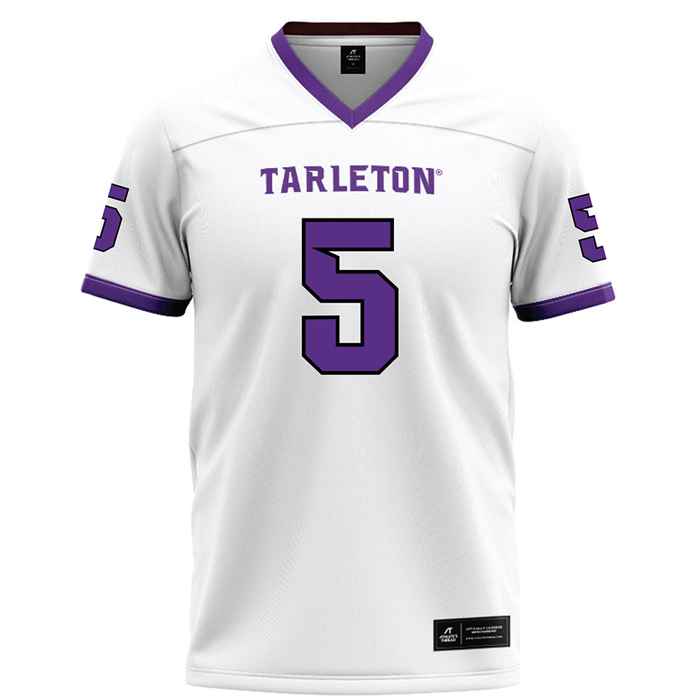 Tarleton State - NCAA Football : Dabari Hawkins - White Football Jersey-0