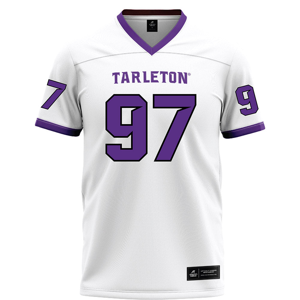 Tarleton State - NCAA Football : James Turrentine - White Football Jersey-0
