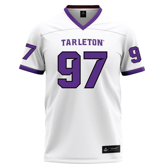Tarleton State - NCAA Football : James Turrentine - White Football Jersey-0
