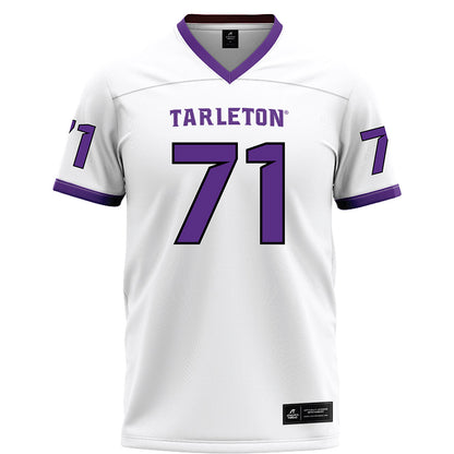 Tarleton State - NCAA Football : Connor Beeman - White Football Jersey