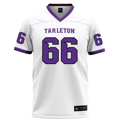 Tarleton State - NCAA Football : Jake Hall - White Football Jersey