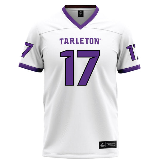 Tarleton State - NCAA Football : CJ Wells - White Football Jersey-0