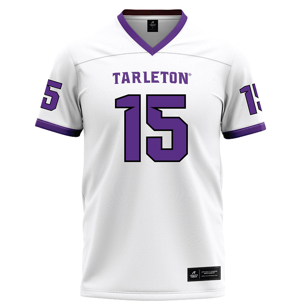 Tarleton State - NCAA Football : Cardea Collier - White Football Jersey-0