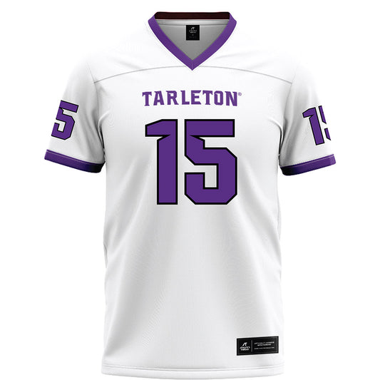 Tarleton State - NCAA Football : Cardea Collier - White Football Jersey-0