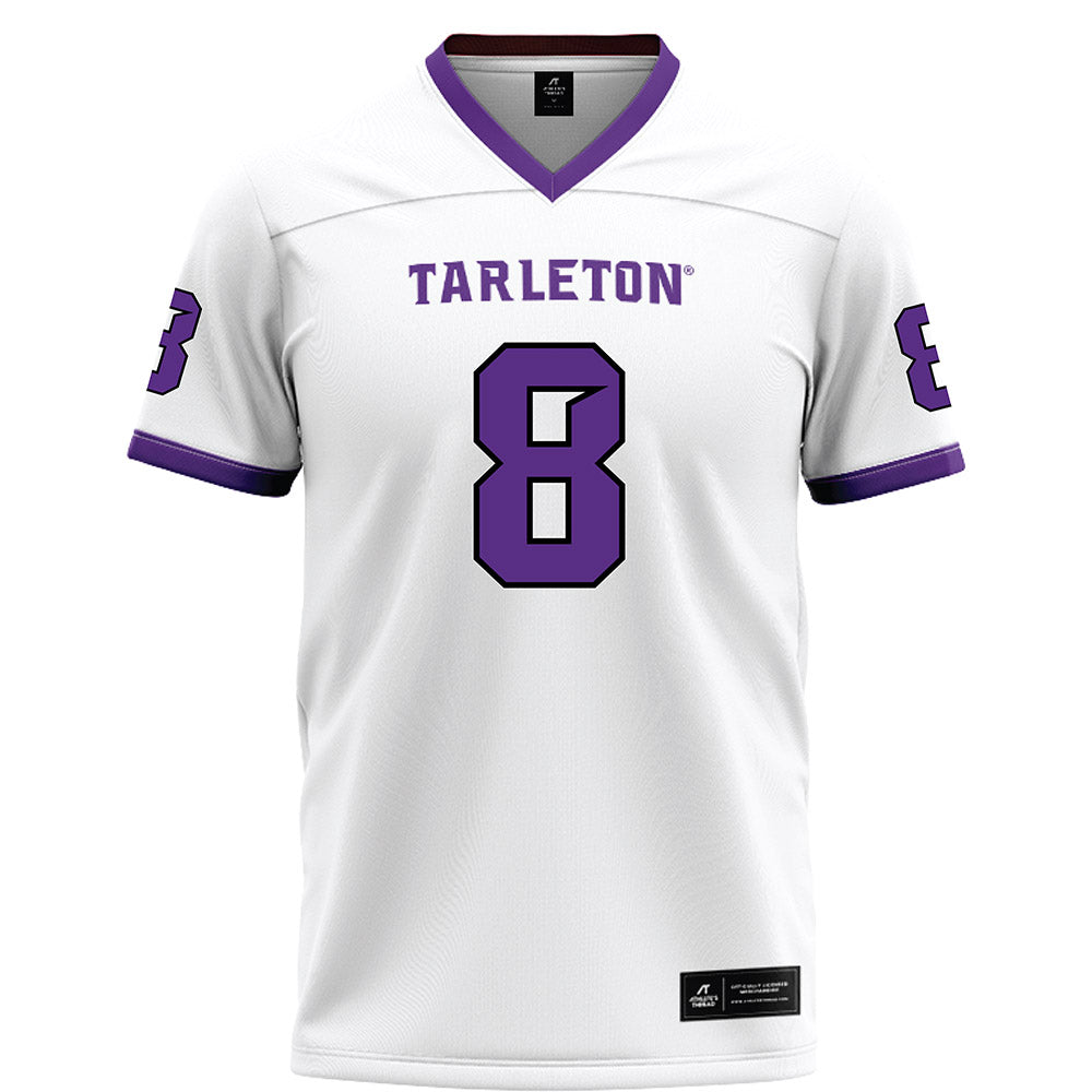 Tarleton State - NCAA Football : Braelon Bridges - White Football Jersey-0