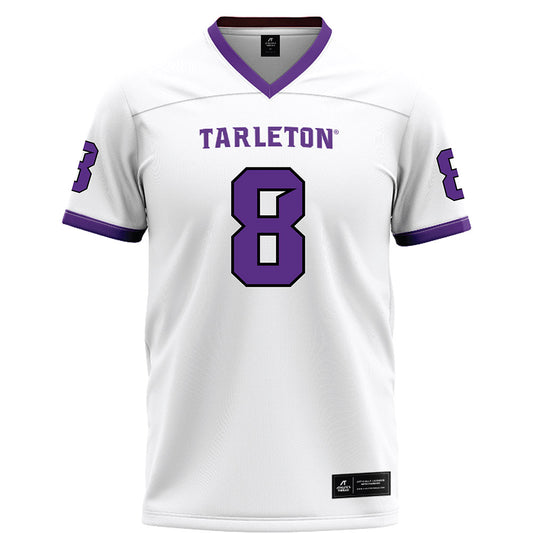 Tarleton State - NCAA Football : Braelon Bridges - White Football Jersey-0