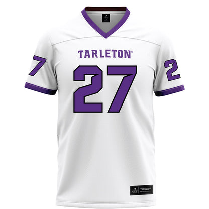 Tarleton State - NCAA Football : Stephen Woods Jr - White Football Jersey-0