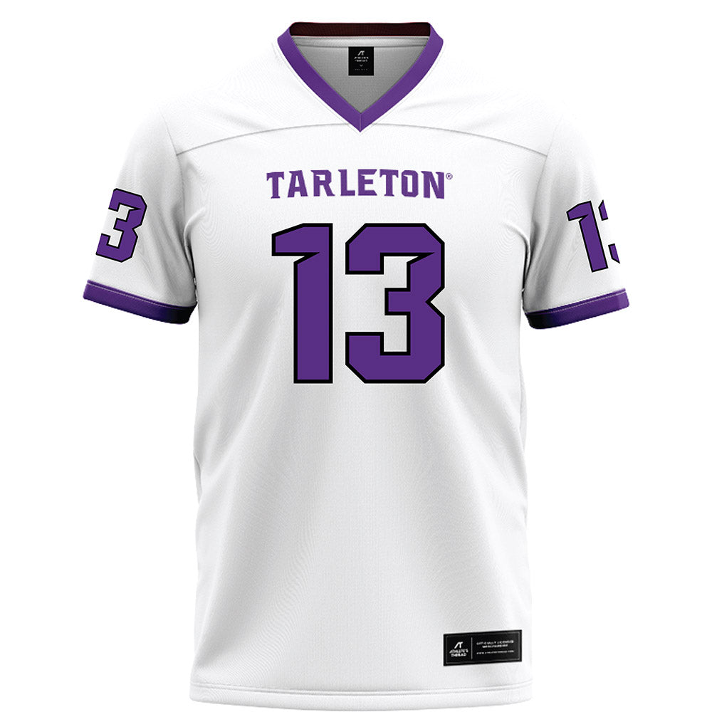 Tarleton State - NCAA Football : Pius Njenge - White Football Jersey-0