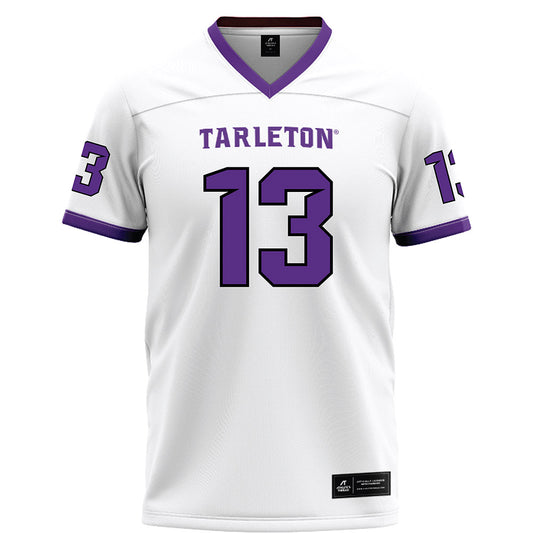 Tarleton State - NCAA Football : Pius Njenge - White Football Jersey-0