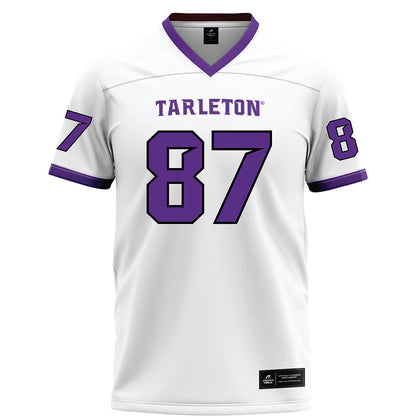 Tarleton State - NCAA Football : Wheeler Bowron - White Football Jersey-0