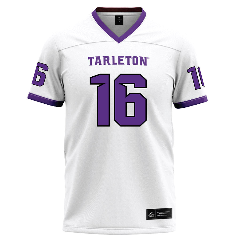 Tarleton State - NCAA Football : Isaac Hall - White Football Jersey-0