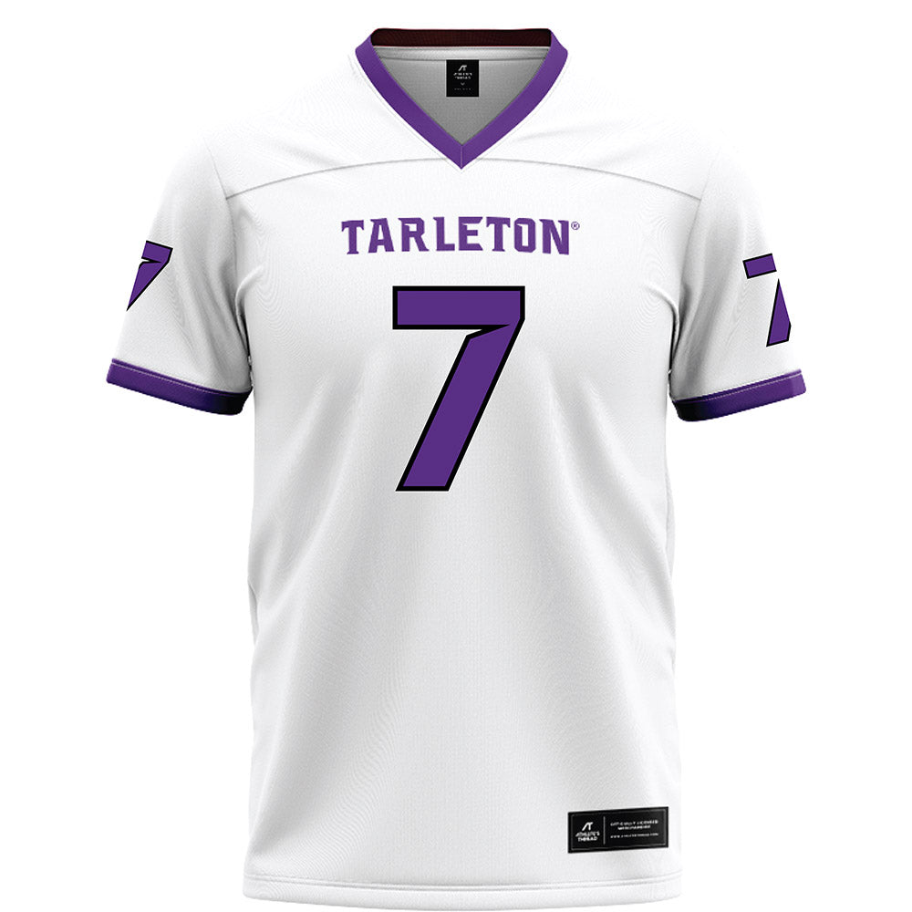 Tarleton State - NCAA Football : Mikey Henderson - White Football Jersey