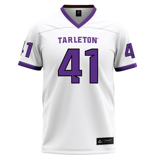 Tarleton State - NCAA Football : Reid Brass - White Football Jersey-0