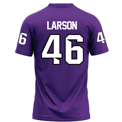 Tarleton State - NCAA Football : Brad Larson - Purple Football Jersey-1