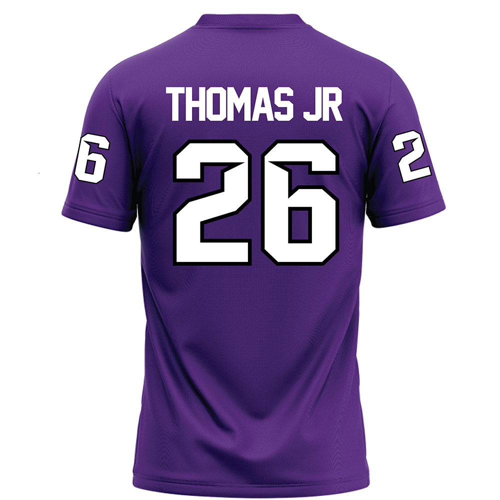 Tarleton State - NCAA Football : Andre Thomas Jr - Purple Football Jersey-1
