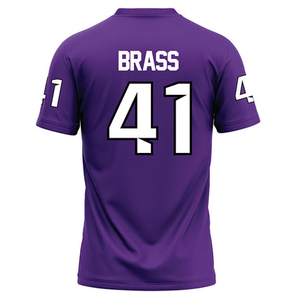 Tarleton State - NCAA Football : Reid Brass - Purple Football Jersey-1