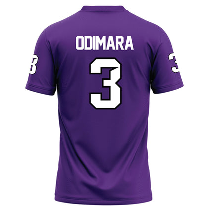 Tarleton State - NCAA Football : Les Odimara - Purple Football Jersey-1