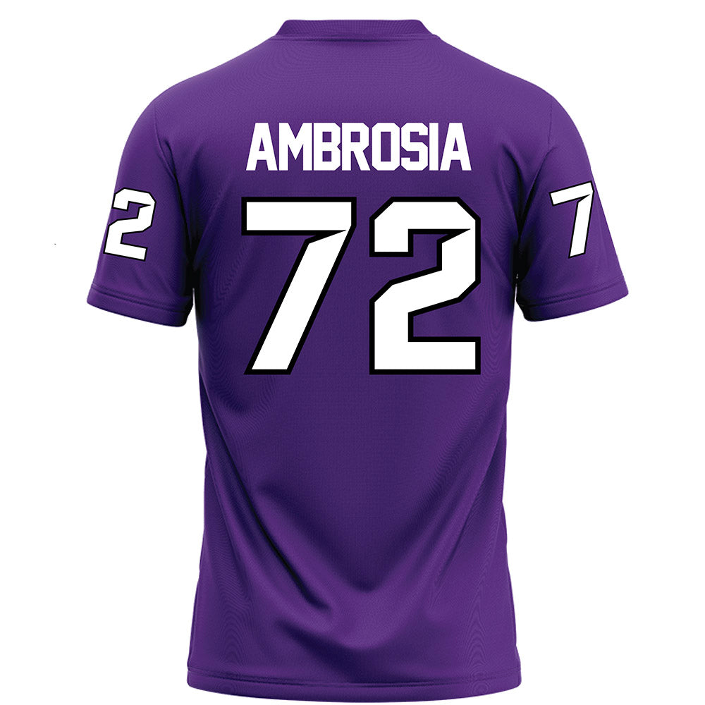 Tarleton State - NCAA Football : Alec Ambrosia - Purple Football Jersey-1