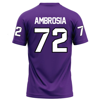 Tarleton State - NCAA Football : Alec Ambrosia - Purple Football Jersey-1