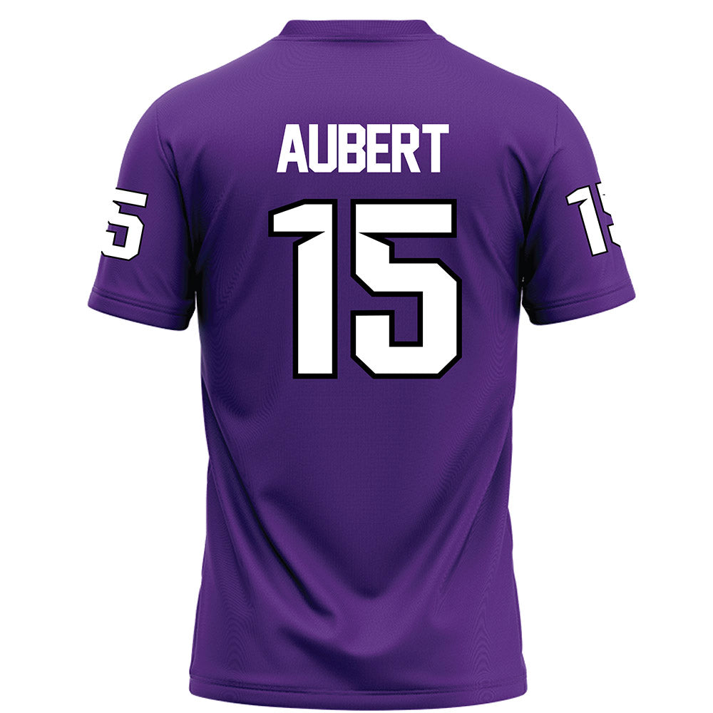 Tarleton State - NCAA Football : Jadan Aubert - Purple Football Jersey-1