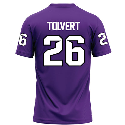 Tarleton State - NCAA Football : Brandon Tolvert - Purple Football Jersey-1