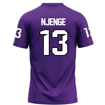 Tarleton State - NCAA Football : Pius Njenge - Purple Football Jersey-1