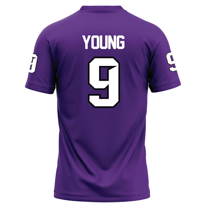 Tarleton State - NCAA Football : Tiar Young - Purple Football Jersey-1