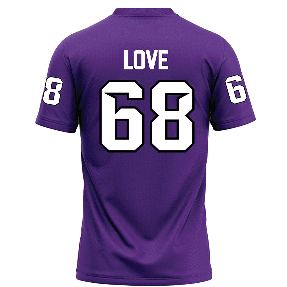 Tarleton State - NCAA Football : Jordan Love - Purple Football Jersey-1