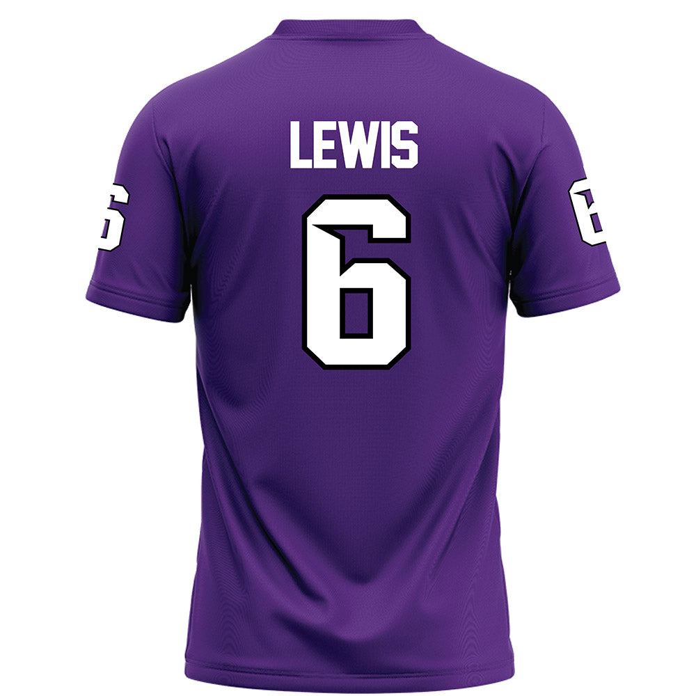 Tarleton State - NCAA Football : Caleb Lewis - Purple Football Jersey-1