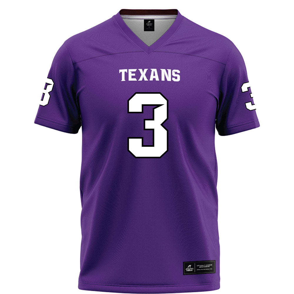 Tarleton State - NCAA Football : Les Odimara - Purple Football Jersey-0