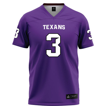 Tarleton State - NCAA Football : Les Odimara - Purple Football Jersey-0