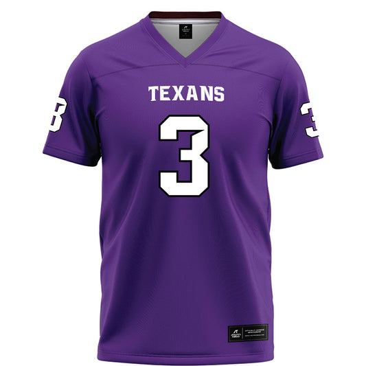 Tarleton State - NCAA Football : Les Odimara - Purple Football Jersey-0