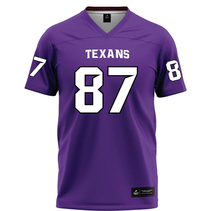Tarleton State - NCAA Football : Wheeler Bowron - Purple Football Jersey-0