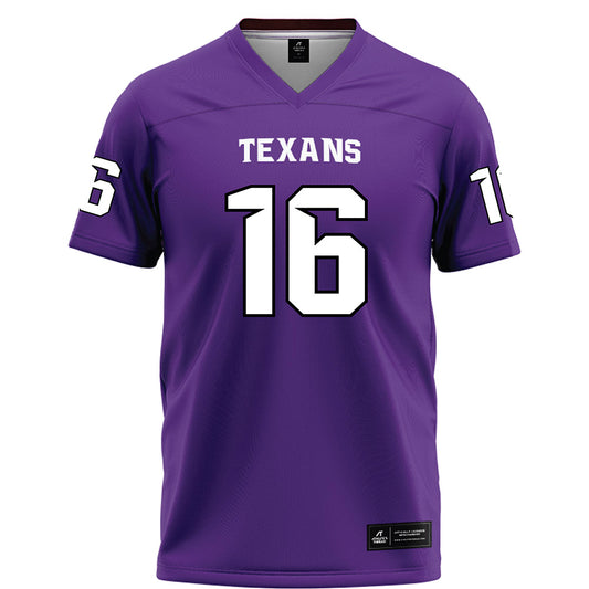 Tarleton State - NCAA Football : Isaac Hall - Purple Football Jersey-0