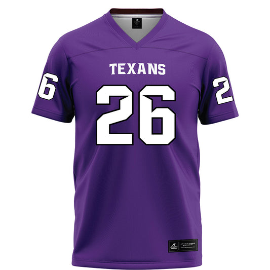 Tarleton State - NCAA Football : Andre Thomas Jr - Purple Football Jersey-0