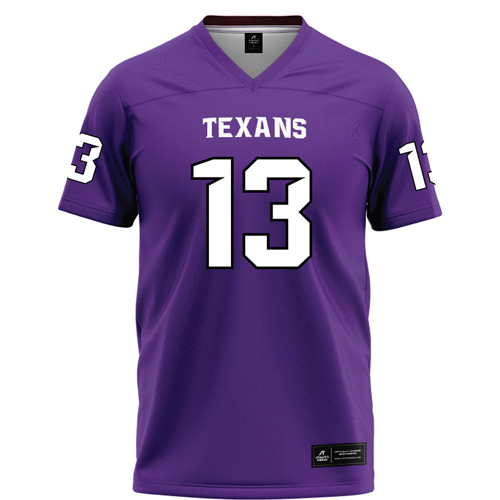 Tarleton State - NCAA Football : Marsean Fisher - Purple Football Jersey-0