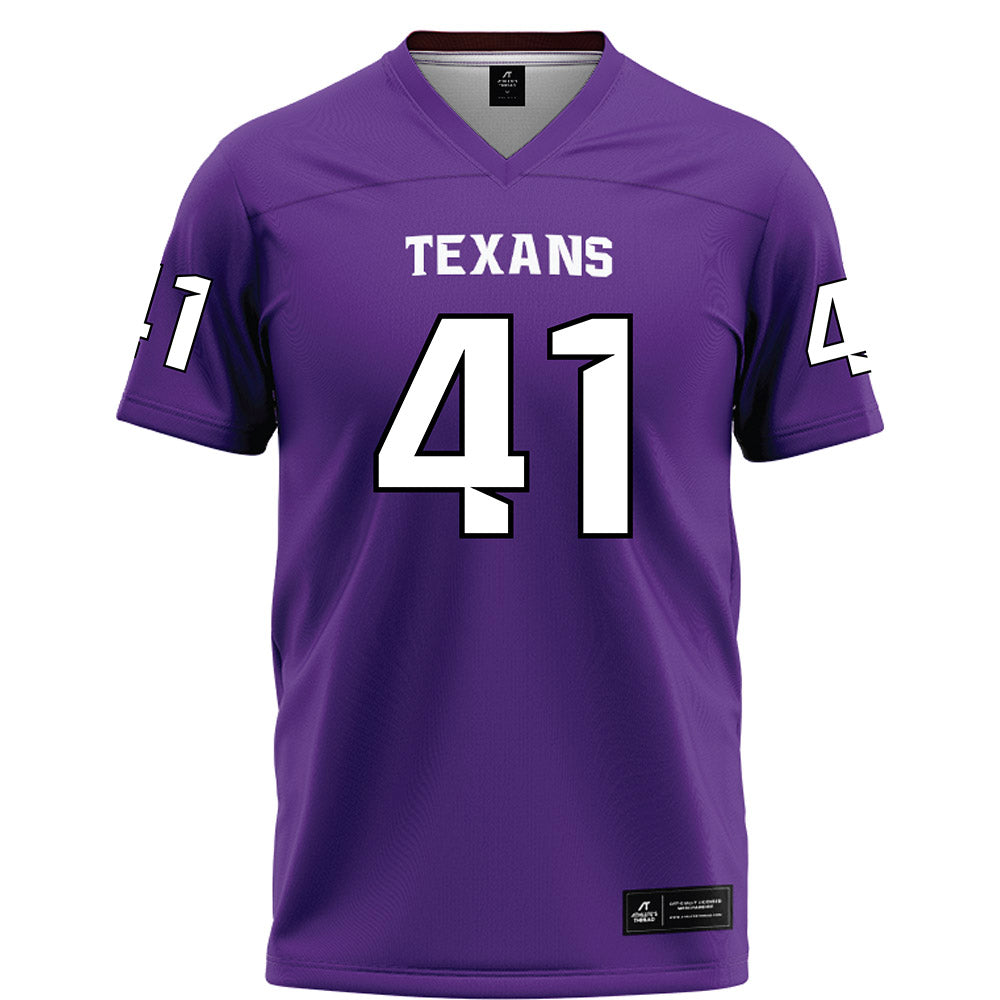 Tarleton State - NCAA Football : Reid Brass - Purple Football Jersey-0