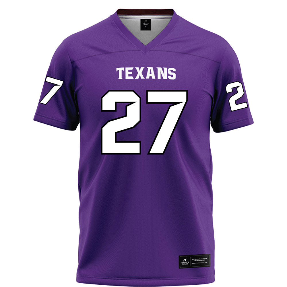 Tarleton State - NCAA Football : Stephen Woods Jr - Purple Football Jersey-0