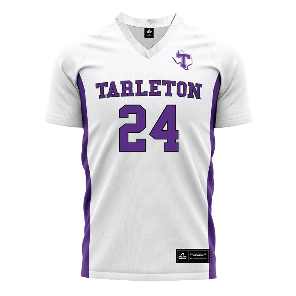 Tarleton State - NCAA Women's Soccer : Isa Bergeron-Prejean - White Soccer Jersey-0