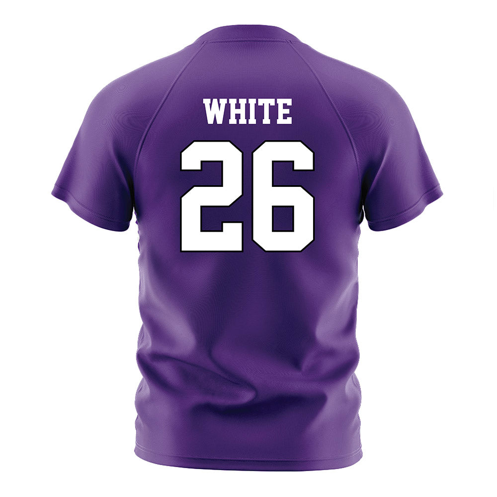Tarleton State - NCAA Women's Soccer : Sydney White - Purple Soccer Jersey-1