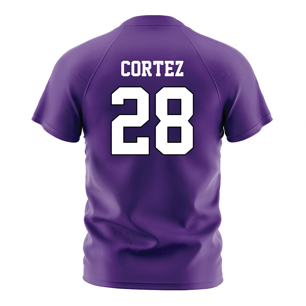 Tarleton State - NCAA Women's Soccer : Sam Cortez - Purple Soccer Jersey-1