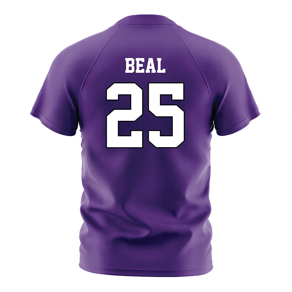 Tarleton State - NCAA Women's Soccer : DawnJay Beal - Purple Soccer Jersey-1