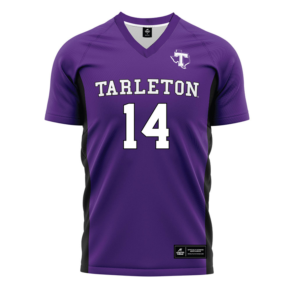 Tarleton State - NCAA Women's Soccer : Paisley Mabra - Purple Soccer Jersey-0