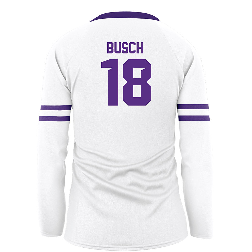 Tarleton State - NCAA Women's Volleyball : Tatum Busch - White Volleyball Jersey-1