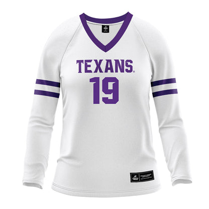 Tarleton State - NCAA Women's Volleyball : Alexa Earle - White Volleyball Jersey-0