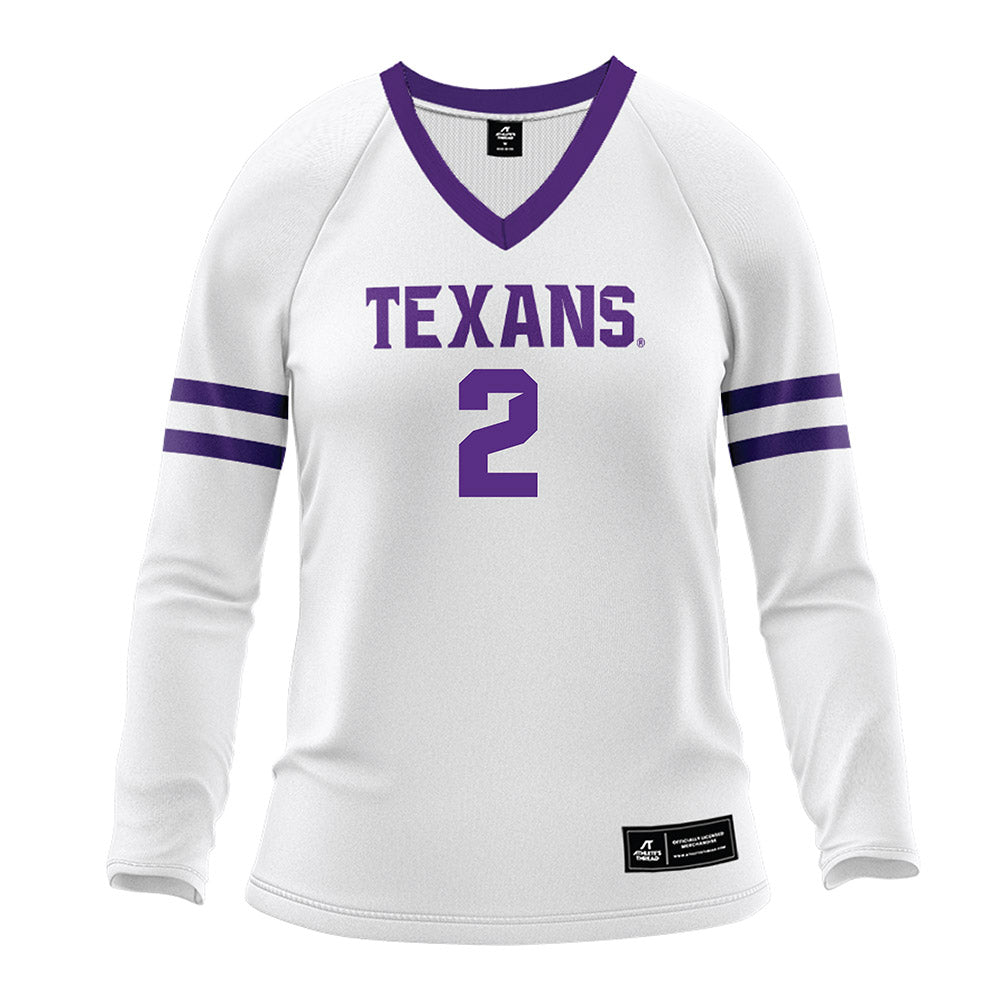 Tarleton State - NCAA Women's Volleyball : Leila Paraoan - White Volleyball Jersey-0