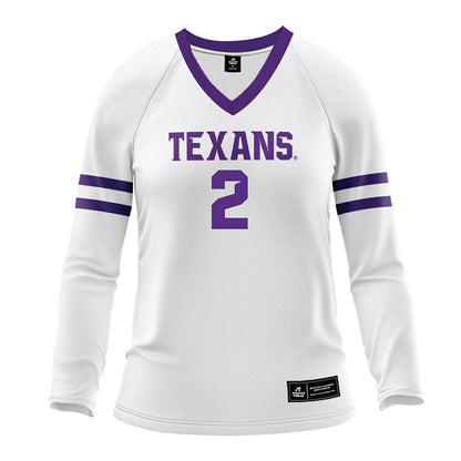 Tarleton State - NCAA Women's Volleyball : Leila Paraoan - White Volleyball Jersey-0