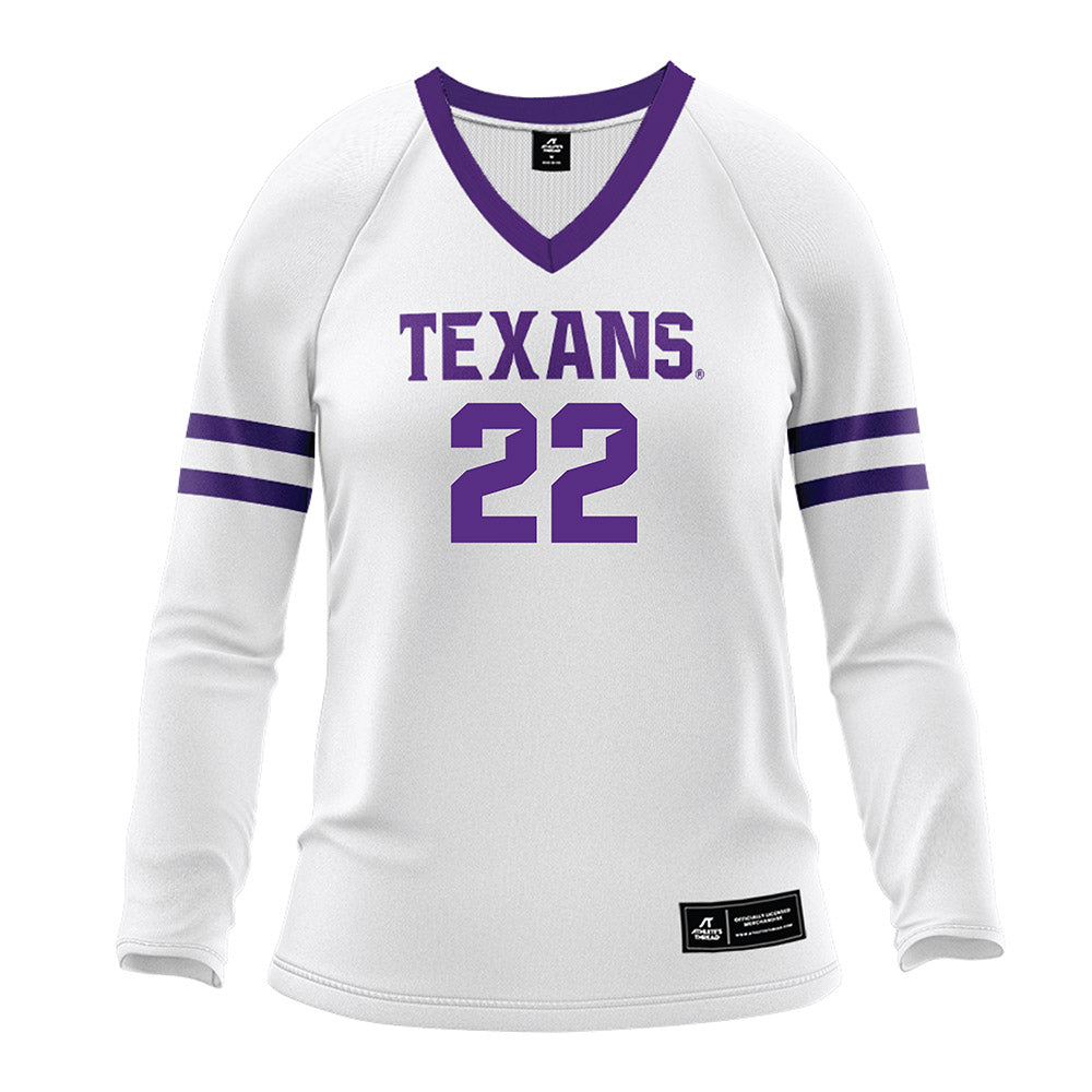 Tarleton State - NCAA Women's Volleyball : morgan carter - White Volleyball Jersey-0