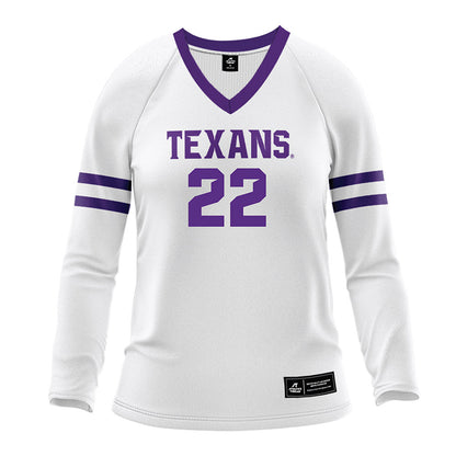 Tarleton State - NCAA Women's Volleyball : morgan carter - White Volleyball Jersey-0